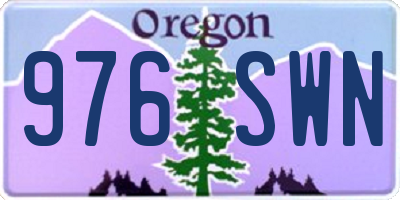 OR license plate 976SWN