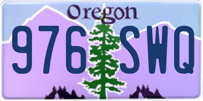 OR license plate 976SWQ