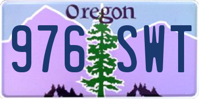 OR license plate 976SWT