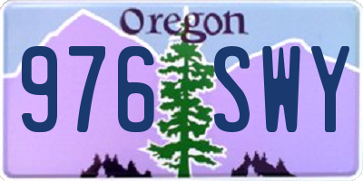 OR license plate 976SWY