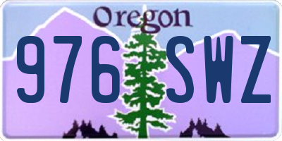 OR license plate 976SWZ