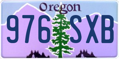 OR license plate 976SXB