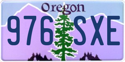 OR license plate 976SXE