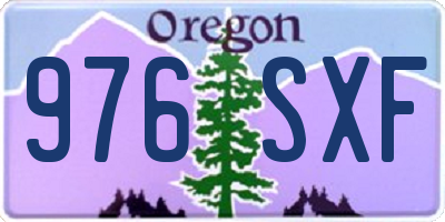 OR license plate 976SXF