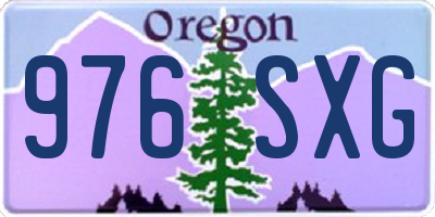 OR license plate 976SXG
