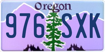 OR license plate 976SXK