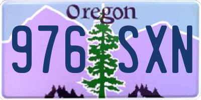 OR license plate 976SXN
