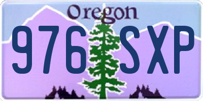 OR license plate 976SXP