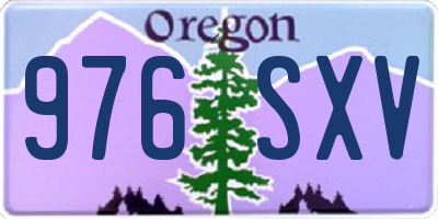 OR license plate 976SXV
