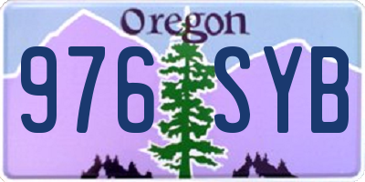 OR license plate 976SYB