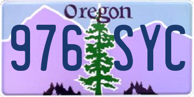 OR license plate 976SYC