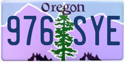 OR license plate 976SYE