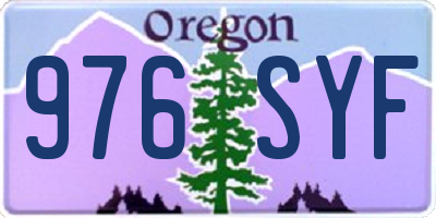 OR license plate 976SYF
