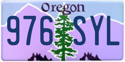 OR license plate 976SYL