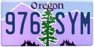 OR license plate 976SYM