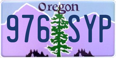 OR license plate 976SYP