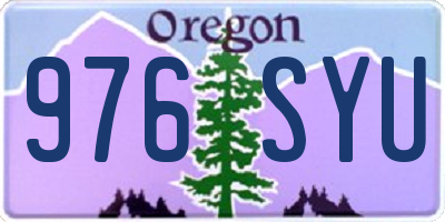 OR license plate 976SYU