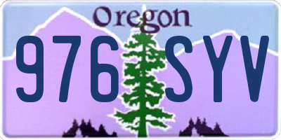 OR license plate 976SYV