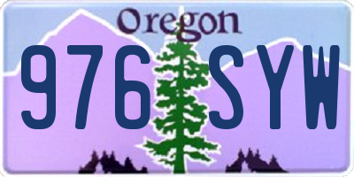 OR license plate 976SYW