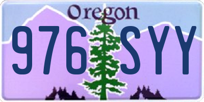 OR license plate 976SYY