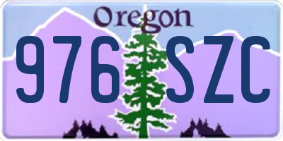 OR license plate 976SZC