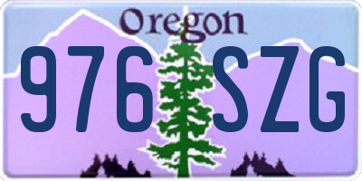 OR license plate 976SZG