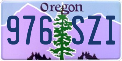 OR license plate 976SZI