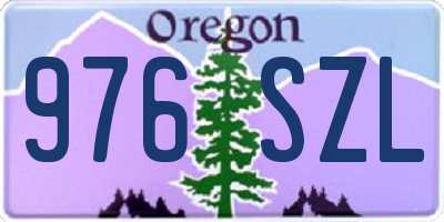 OR license plate 976SZL