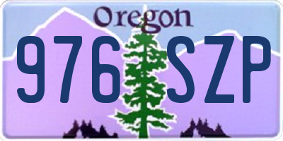 OR license plate 976SZP