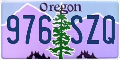 OR license plate 976SZQ