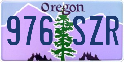 OR license plate 976SZR
