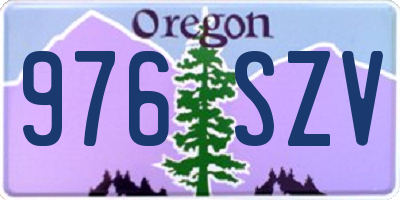 OR license plate 976SZV
