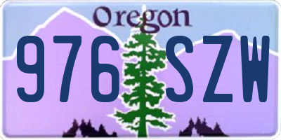 OR license plate 976SZW