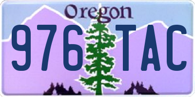 OR license plate 976TAC