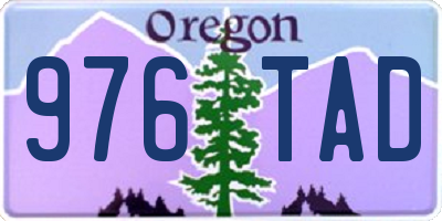 OR license plate 976TAD