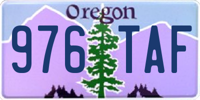OR license plate 976TAF