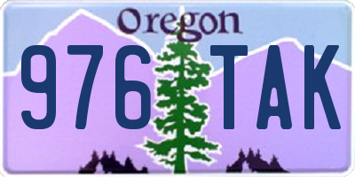 OR license plate 976TAK