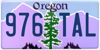 OR license plate 976TAL
