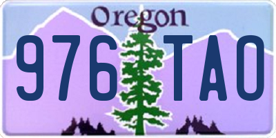 OR license plate 976TAO