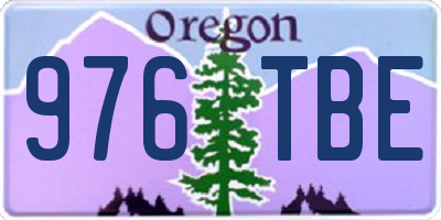 OR license plate 976TBE