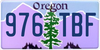 OR license plate 976TBF