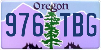 OR license plate 976TBG