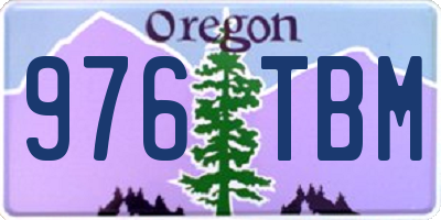 OR license plate 976TBM