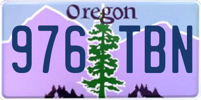 OR license plate 976TBN