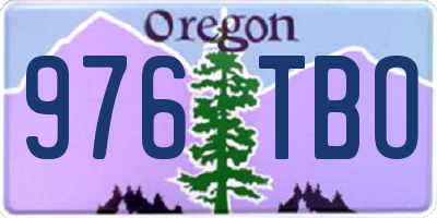 OR license plate 976TBO