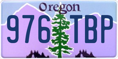 OR license plate 976TBP