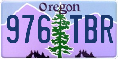 OR license plate 976TBR