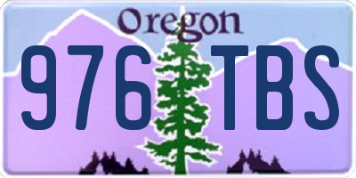 OR license plate 976TBS