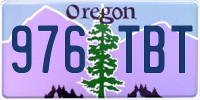 OR license plate 976TBT