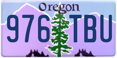 OR license plate 976TBU